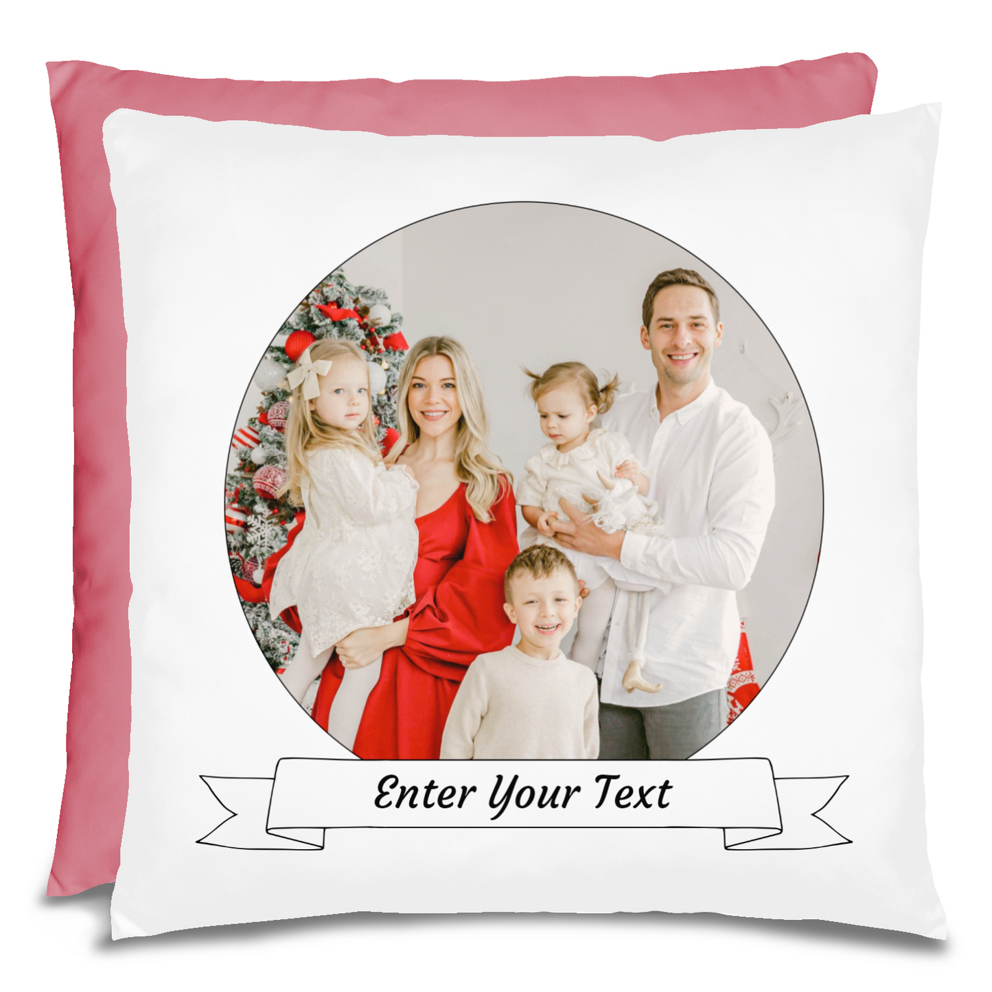 Personalized Family Pillow - Dusty Pink