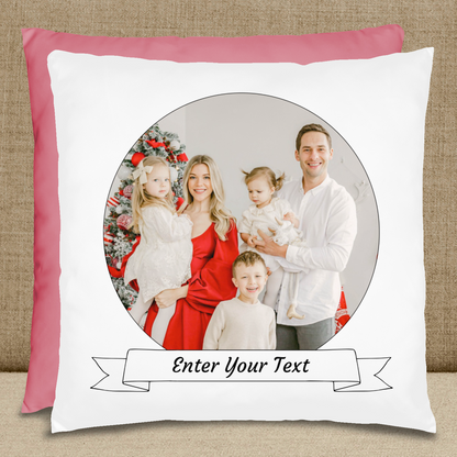 Personalized Family Pillow - Dusty Pink