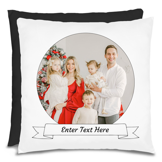 Personalized Family Pillow - Black