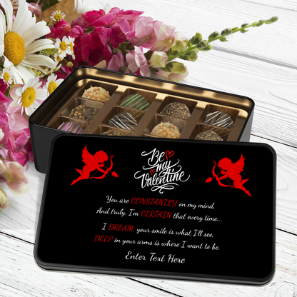 Be My Valentine Tin Of Handmade Chocolates