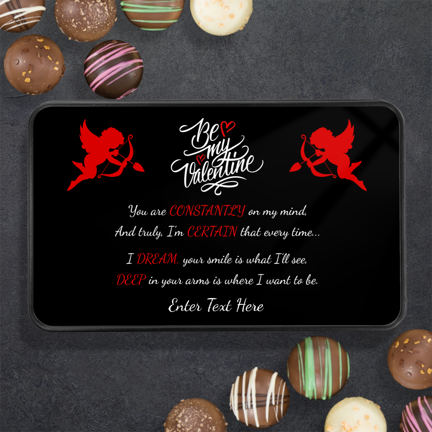 Be My Valentine Tin Of Handmade Chocolates