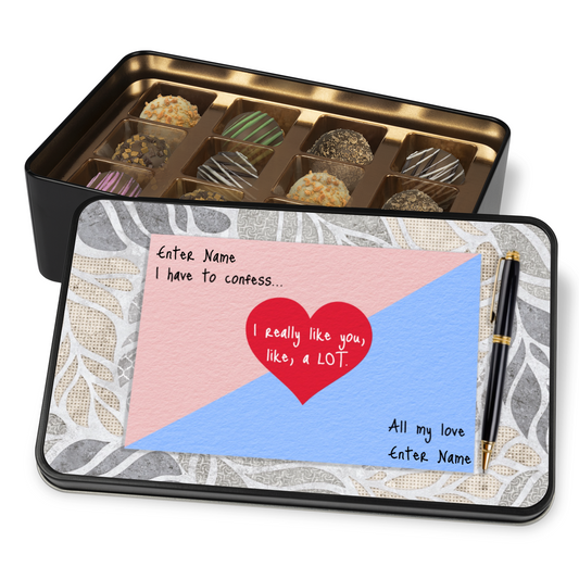 I Have To Confess Handmade Chocolates In A Personalized Keepsake Tin