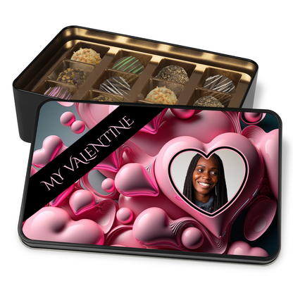 My Valentine Handmade Chocolates In A Personalized Keepsake Tin