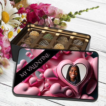 My Valentine Handmade Chocolates In A Personalized Keepsake Tin