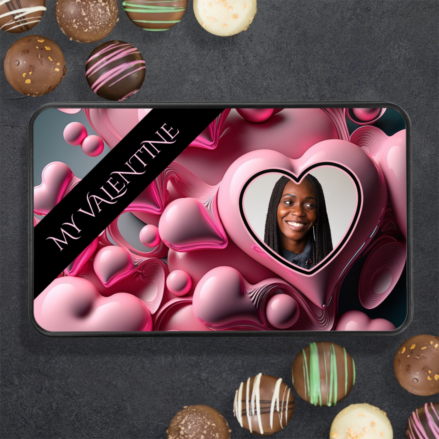 My Valentine Handmade Chocolates In A Personalized Keepsake Tin