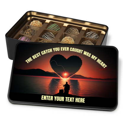 The Best Catch That Ever Caught Your Heart Handmade Chocolates In A Personalized Keepsake Tin