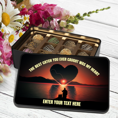 The Best Catch That Ever Caught Your Heart Handmade Chocolates In A Personalized Keepsake Tin