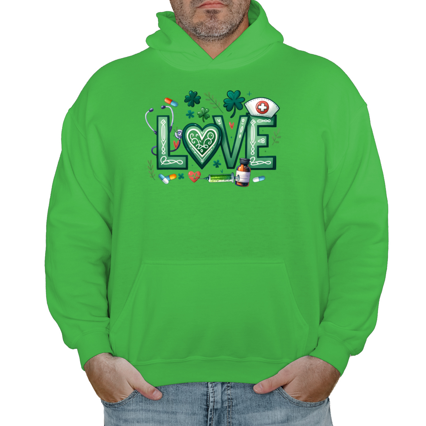 Love Medical St Patrick's Day Hoodie