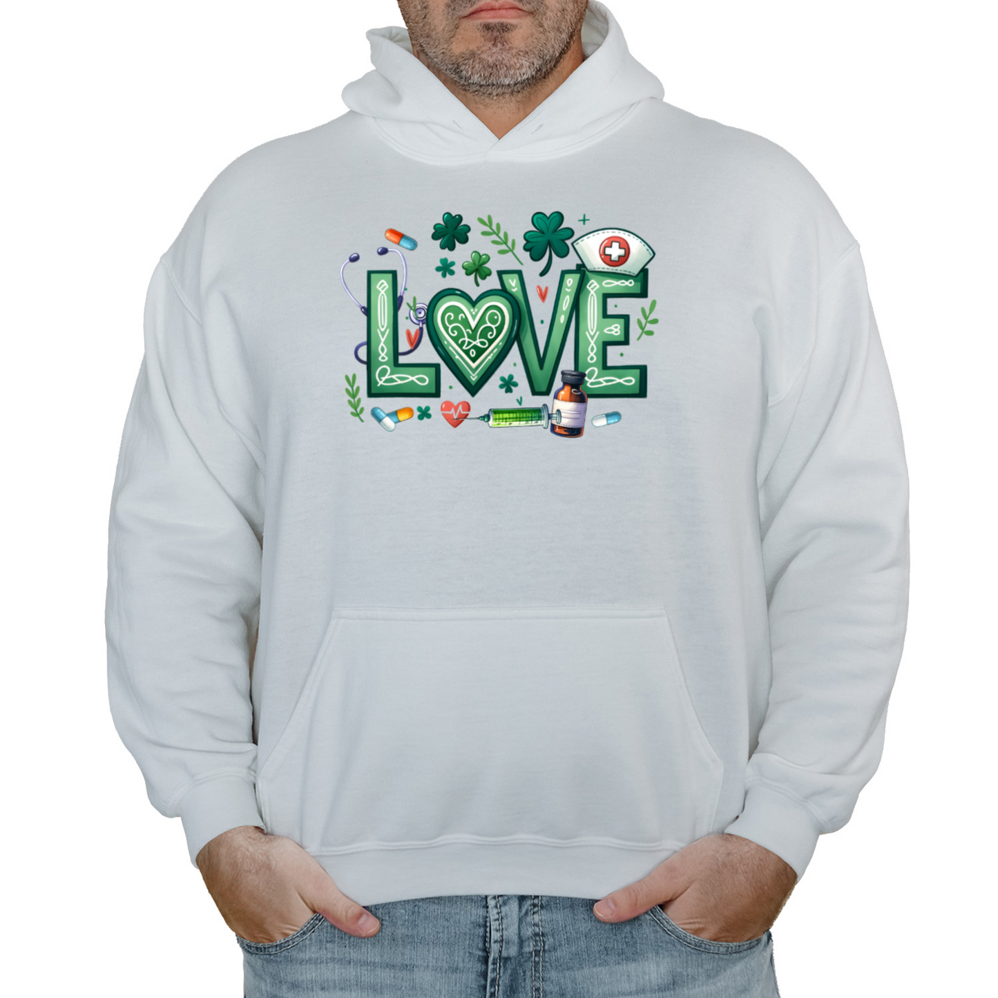 Love Medical St Patrick's Day Hoodie