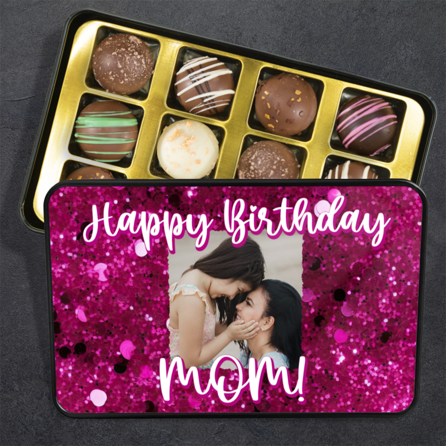 Happy Birthday Mom Handmade Chocolates In A Personalized Keepsake Tin