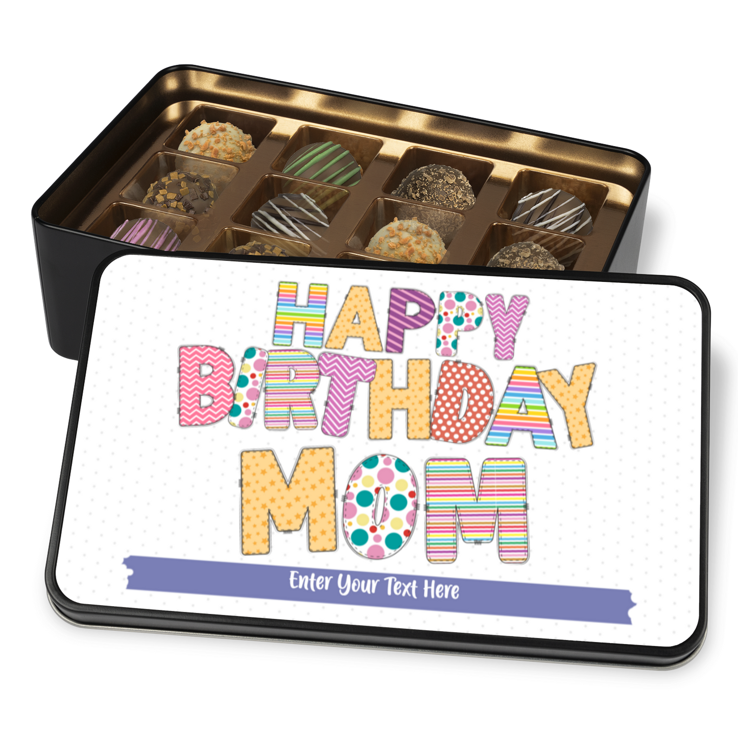 Happy Birthday Mom Handmade Chocolates In A Personalized Keepsake Tin