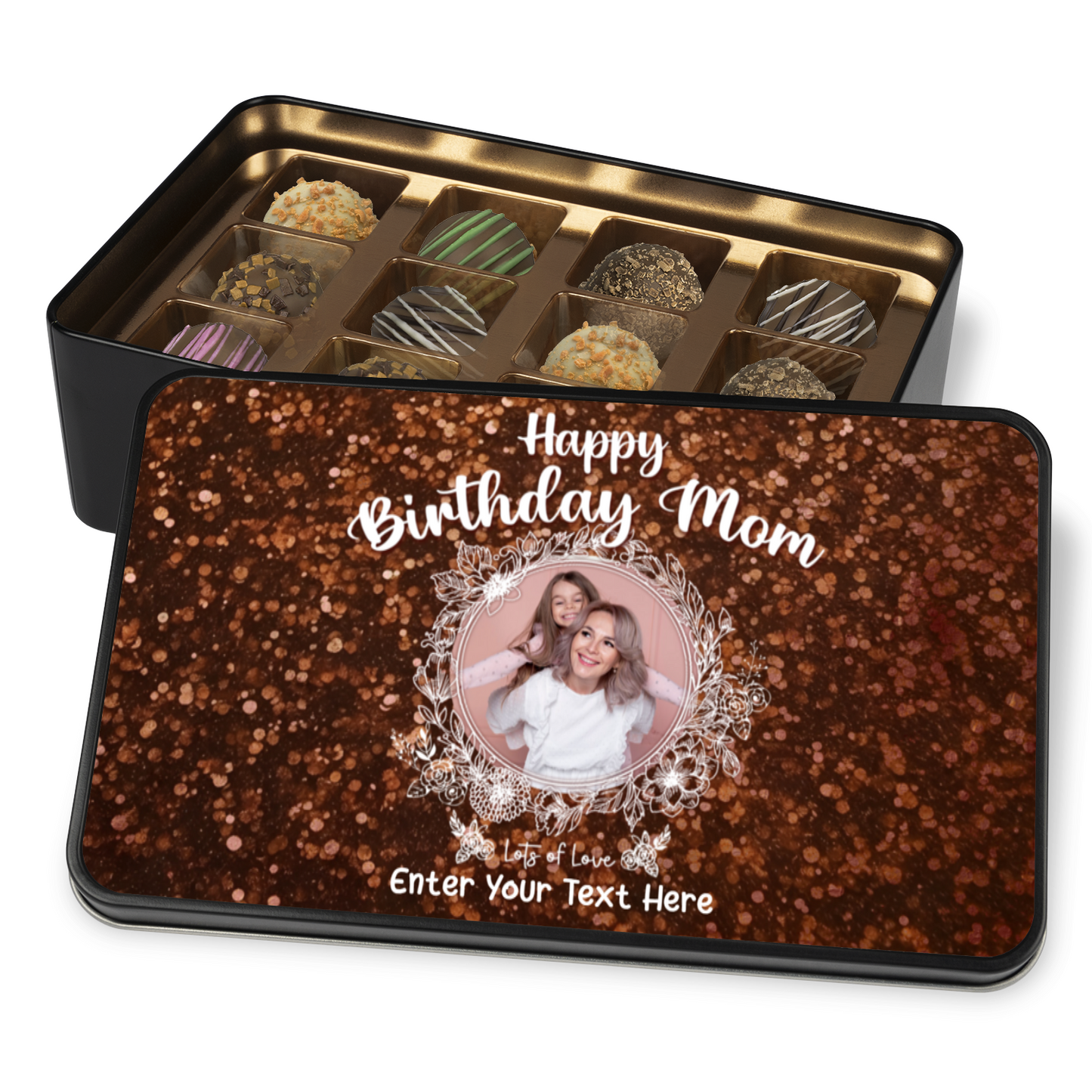 Happy Birthday Mom Handmade Chocolates In A Personalized Keepsake Tin