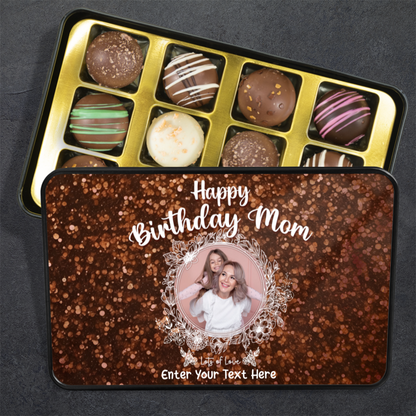 Happy Birthday Mom Handmade Chocolates In A Personalized Keepsake Tin