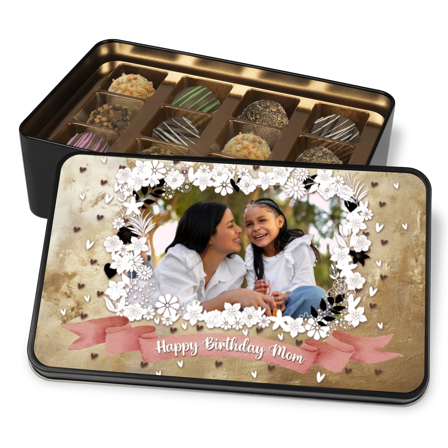 Happy Birthday Mom Handmade Chocolates In A Personalized Keepsake Tin