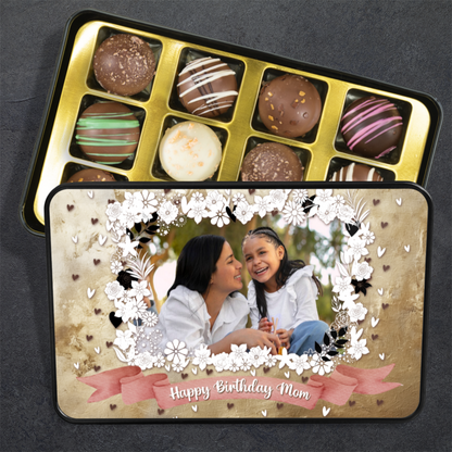 Happy Birthday Mom Handmade Chocolates In A Personalized Keepsake Tin