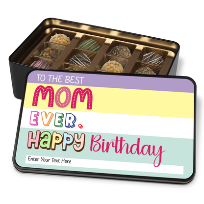 To The Best Mom Ever Handmade Chocolates In A Personalized Keepsake Tin