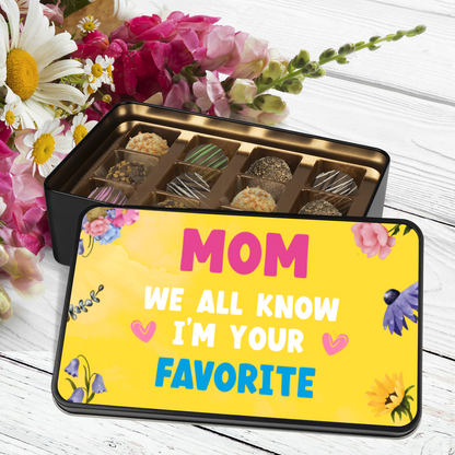 Mom I'm Your Favorite Handmade Chocolates In A Keepsake Tin