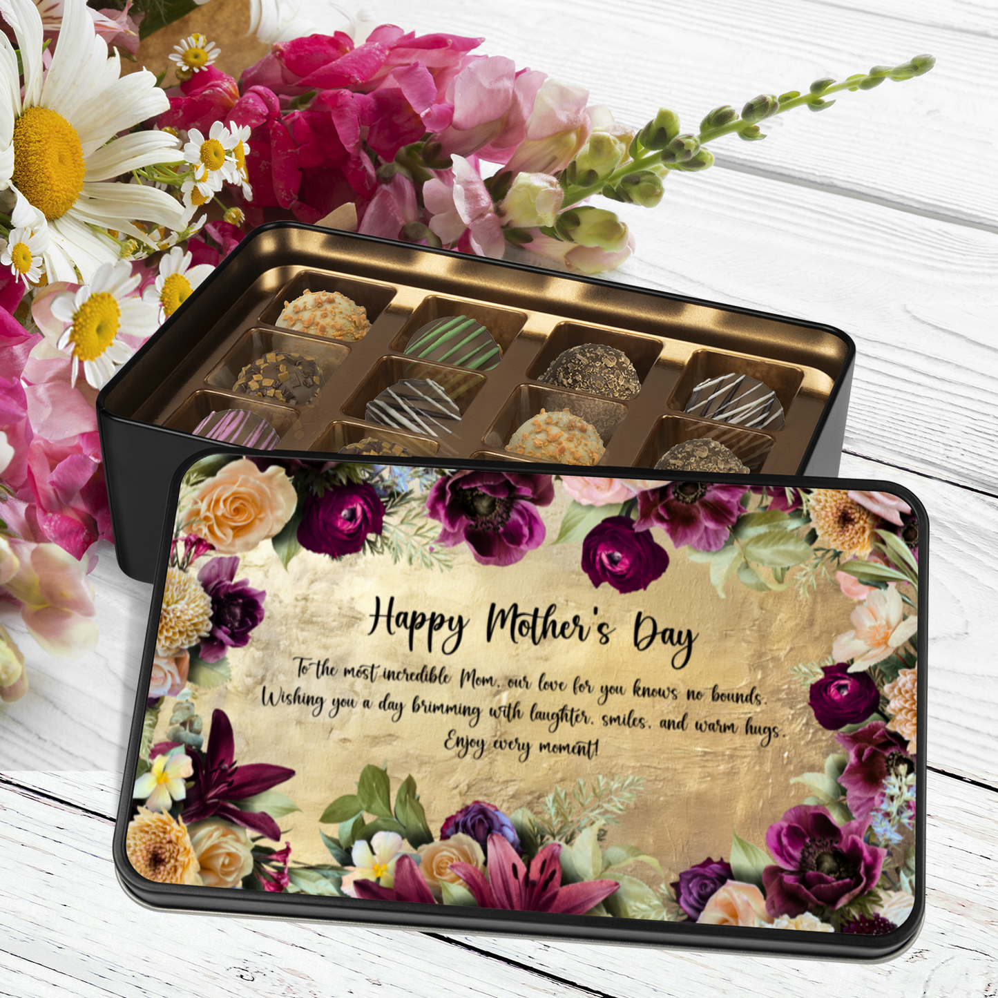 Happy Mothers Day Handmade Chocolates In A Keepsake Tin