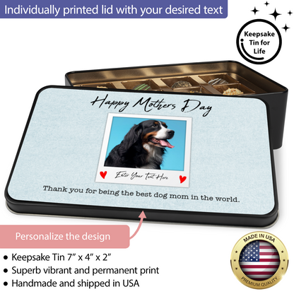 Happy Mothers Day From The Dog Handmade Chocolates In A Personalized Keepsake Tin