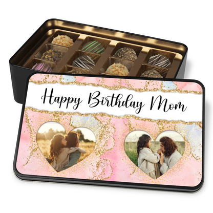 Happy Birthday Mom Handmade Chocolates In A Personalized Keepsake Tin