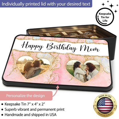 Happy Birthday Mom Handmade Chocolates In A Personalized Keepsake Tin