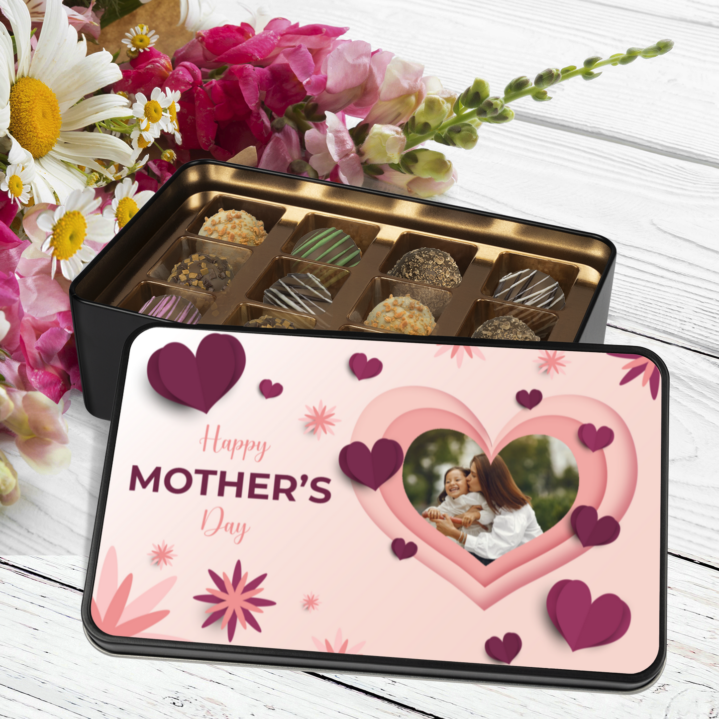 Happy Mothers Day Handmade Chocolates In A Personalized Keepsake Tin