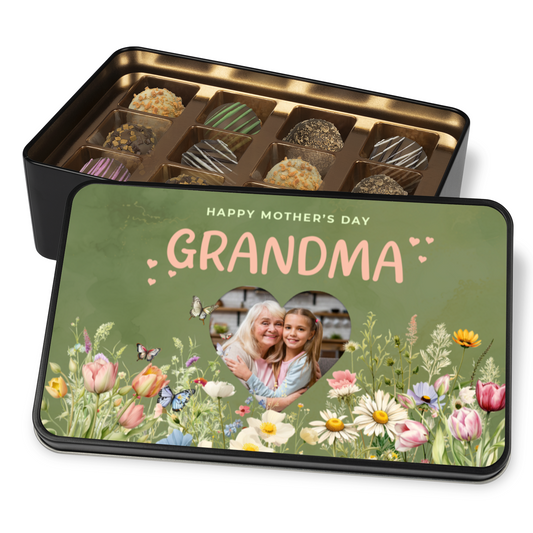 Happy Mothers Day For Grandma Handmade Chocolates In A Personalized Keepsake Tin