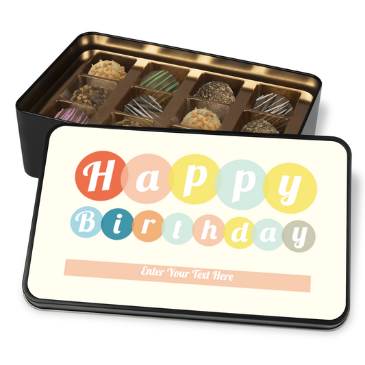 Happy Birthday Handmade Handmade Chocolates In A Personalized Keepsake Tin