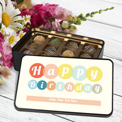 Happy Birthday Handmade Handmade Chocolates In A Personalized Keepsake Tin