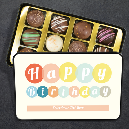 Happy Birthday Handmade Handmade Chocolates In A Personalized Keepsake Tin