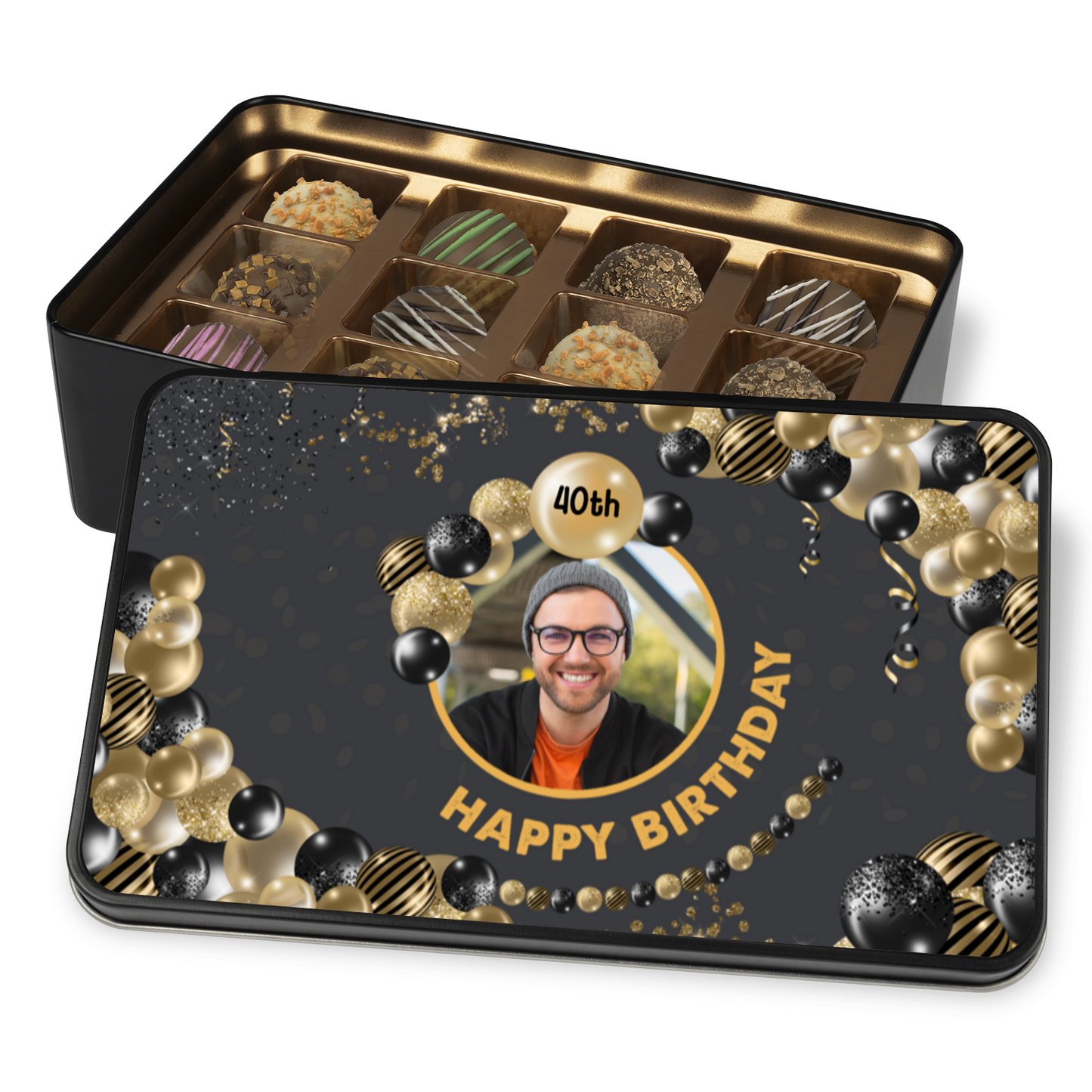 Happy Birthday Handmade Chocolates In A Personalized Keepsake Tin