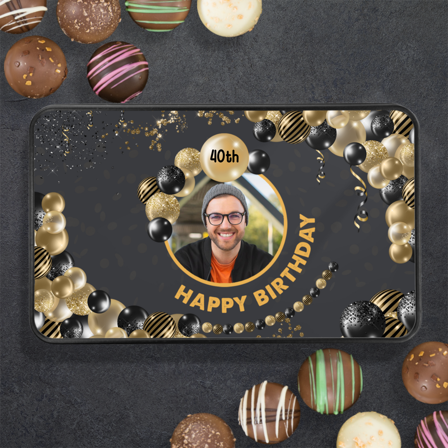 Happy Birthday Handmade Chocolates In A Personalized Keepsake Tin