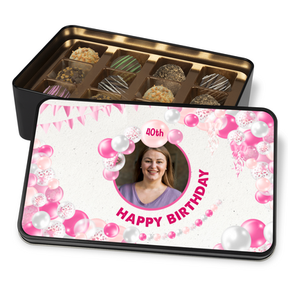 Happy Birthday Handmade Chocolates In A Personalized Keepsake Tin