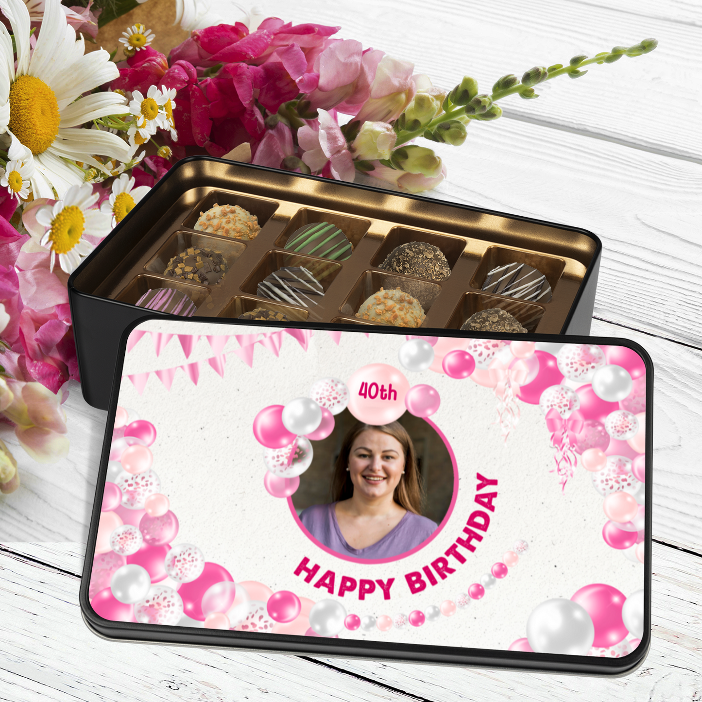 Happy Birthday Handmade Chocolates In A Personalized Keepsake Tin