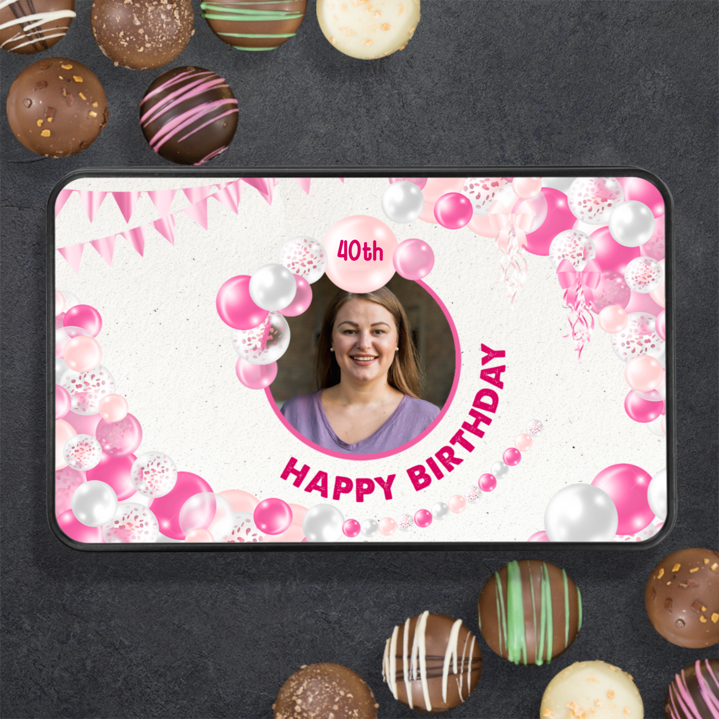 Happy Birthday Handmade Chocolates In A Personalized Keepsake Tin