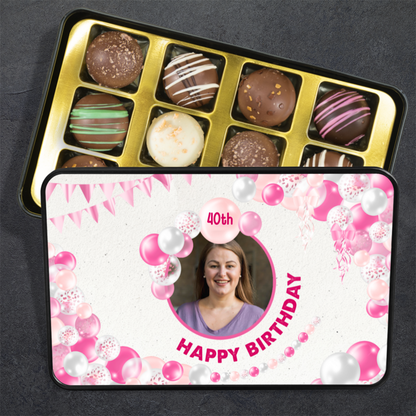 Happy Birthday Handmade Chocolates In A Personalized Keepsake Tin