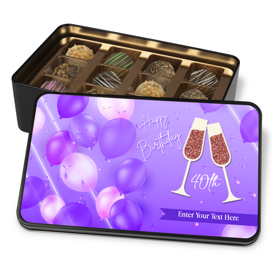 Happy Birthday Handmade Chocolates In A Personalized Keepsake Tin