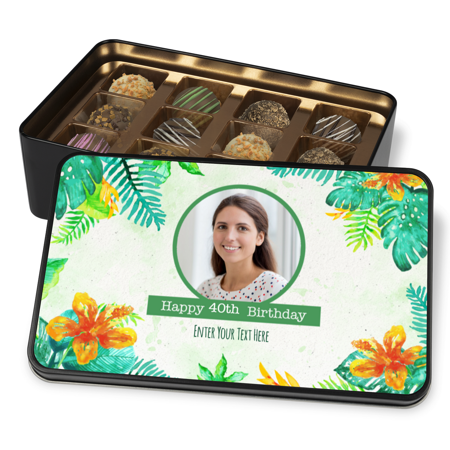 Happy Birthday Handmade Chocolates In A Personalized Keepsake Tin