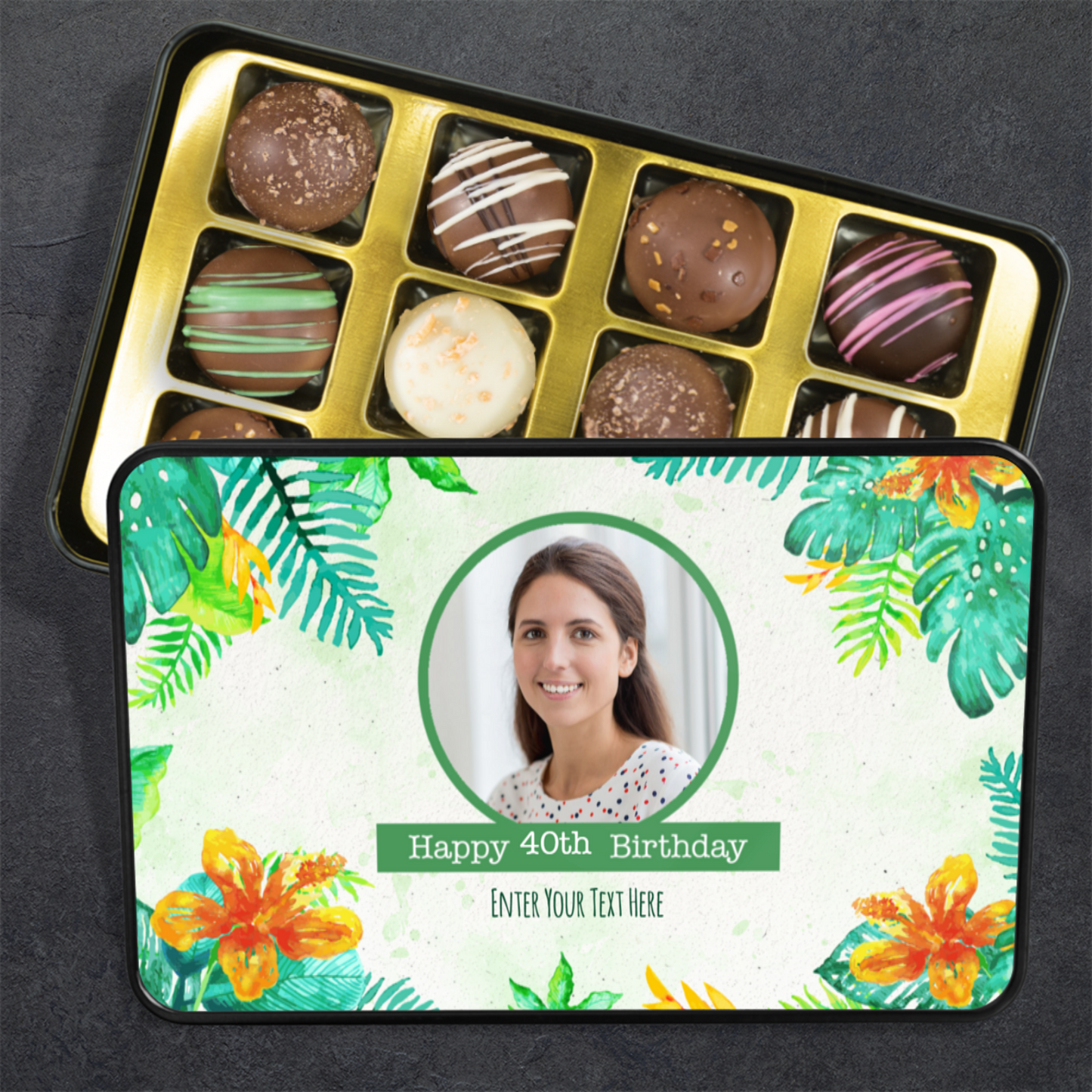 Happy Birthday Handmade Chocolates In A Personalized Keepsake Tin