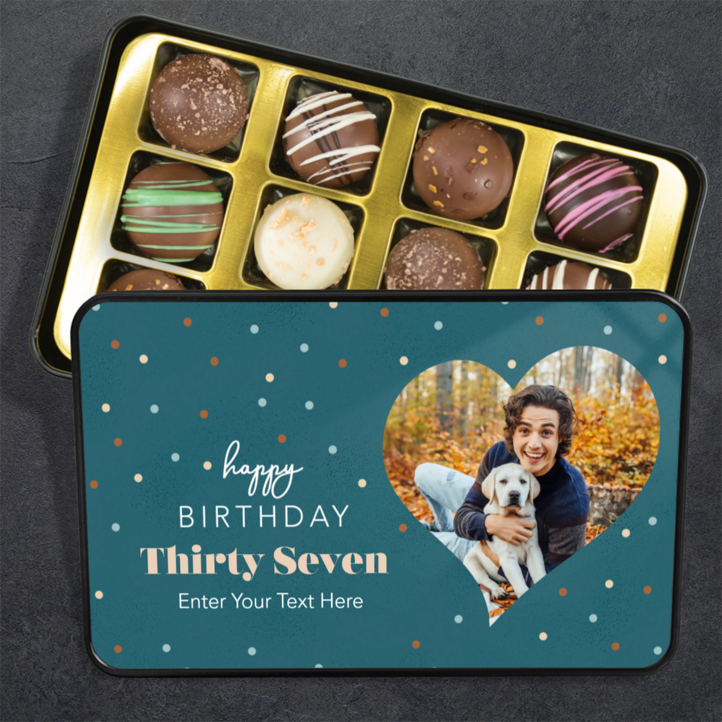 Happy Birthday Handmade Chocolates In A Personalized Keepsake Tin