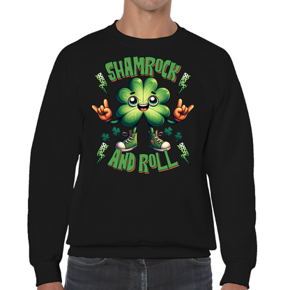 Shamrock and Roll St Patrick's Day Sweatshirt