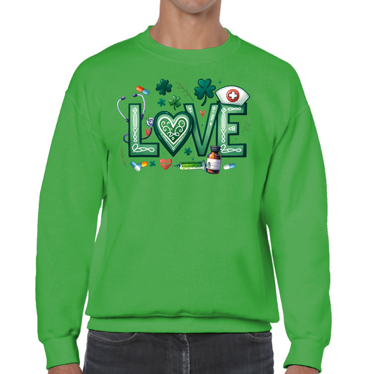 Love Medical St Patrick's Day Sweatshirt