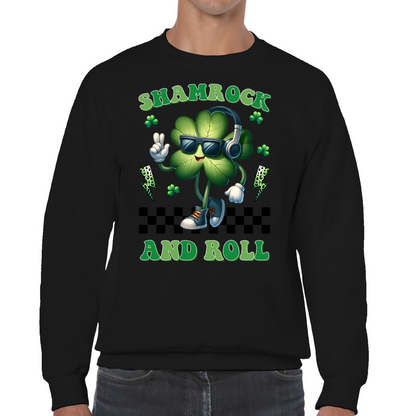 Shamrock and Roll St Patrick's Day Sweatshirt