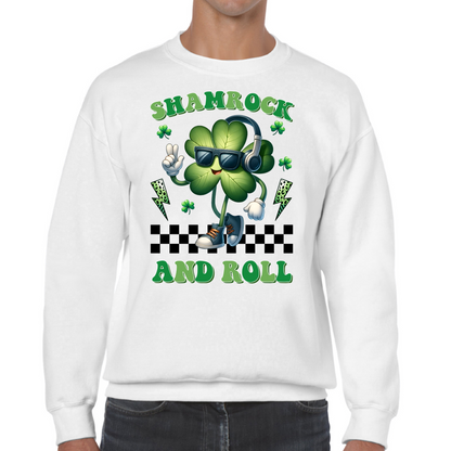 Shamrock and Roll St Patrick's Day Sweatshirt