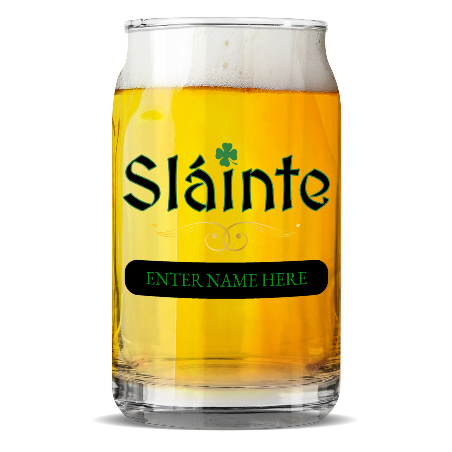 Slainte St Patrick's Day Sculptured Drinking Glass