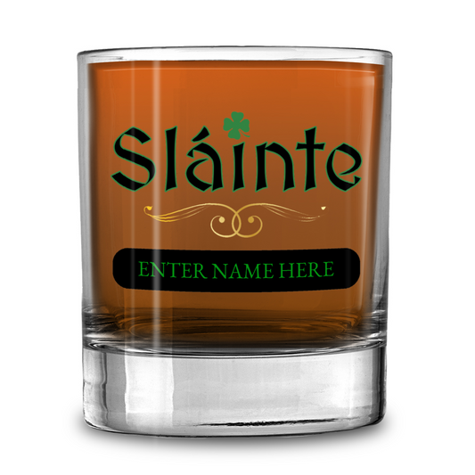 Slainte St Patrick's Day Whiskey Glass