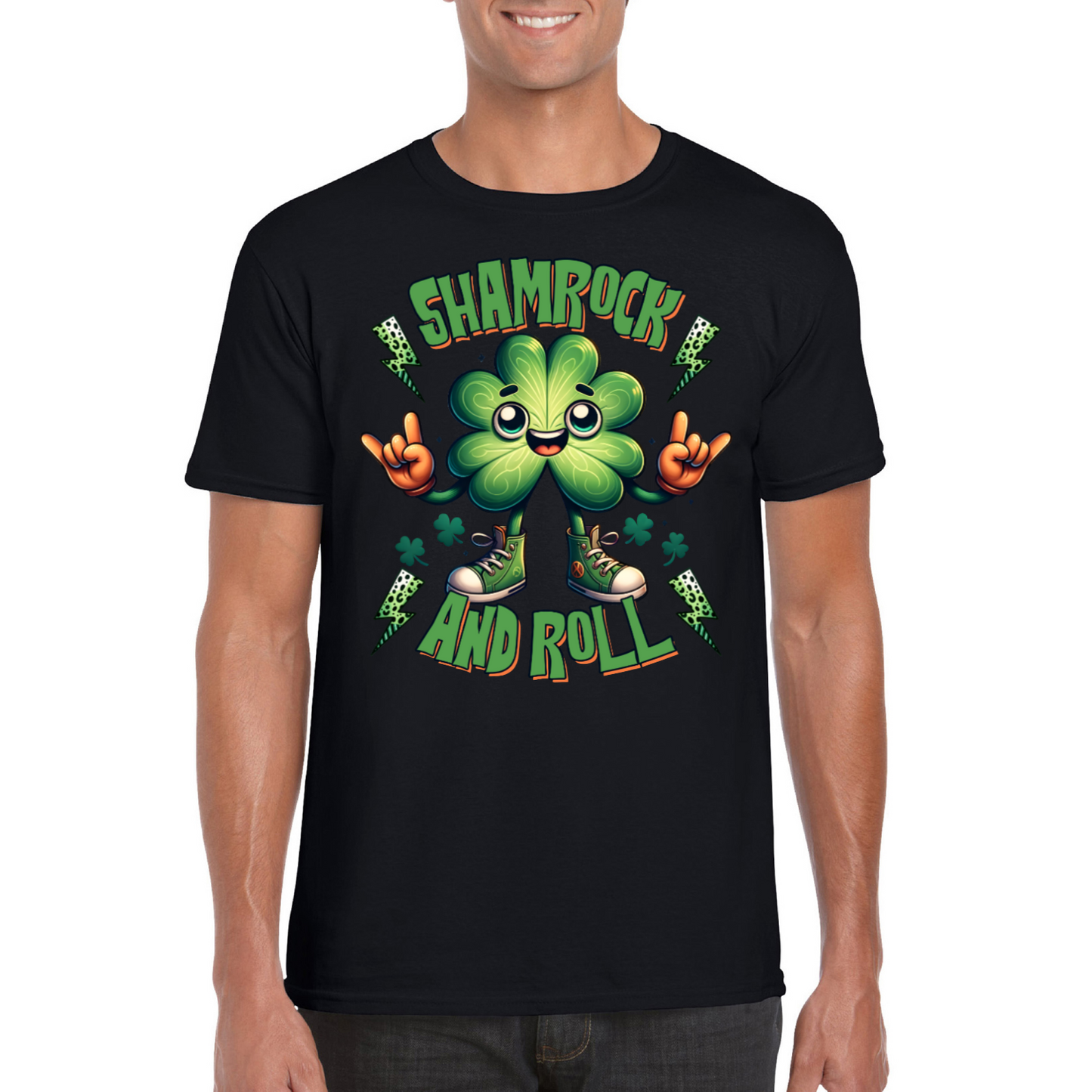 Shamrock and Roll St Patrick's Day T-Shirt