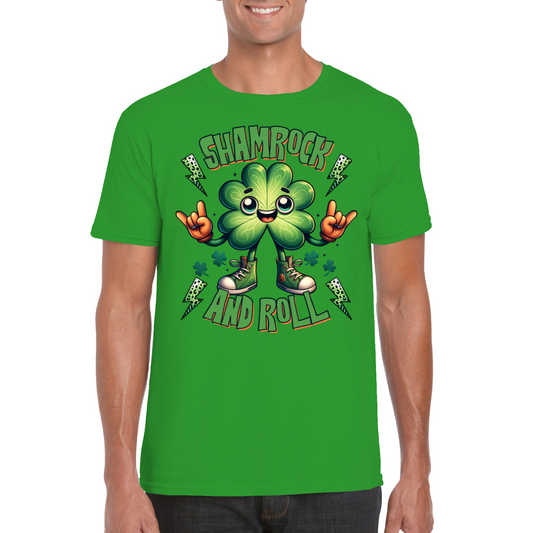 Shamrock and Roll St Patrick's Day T-Shirt