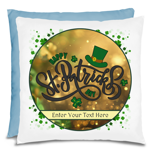 Raining Gold Clovers St Patrick's Day Pillow