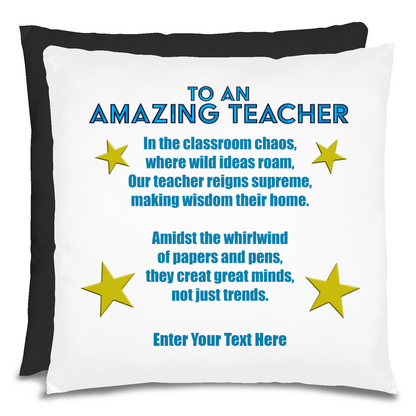 To An Amazing Teacher Personalized Pillow